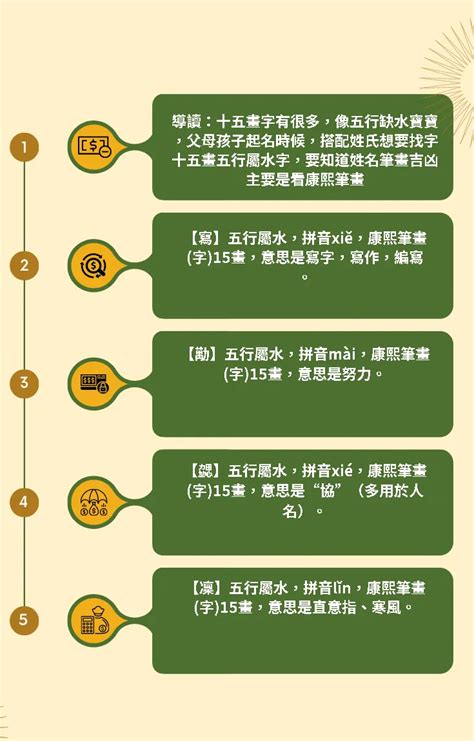 15劃的字屬水|15畫屬水的漢字，五行屬水15劃的字